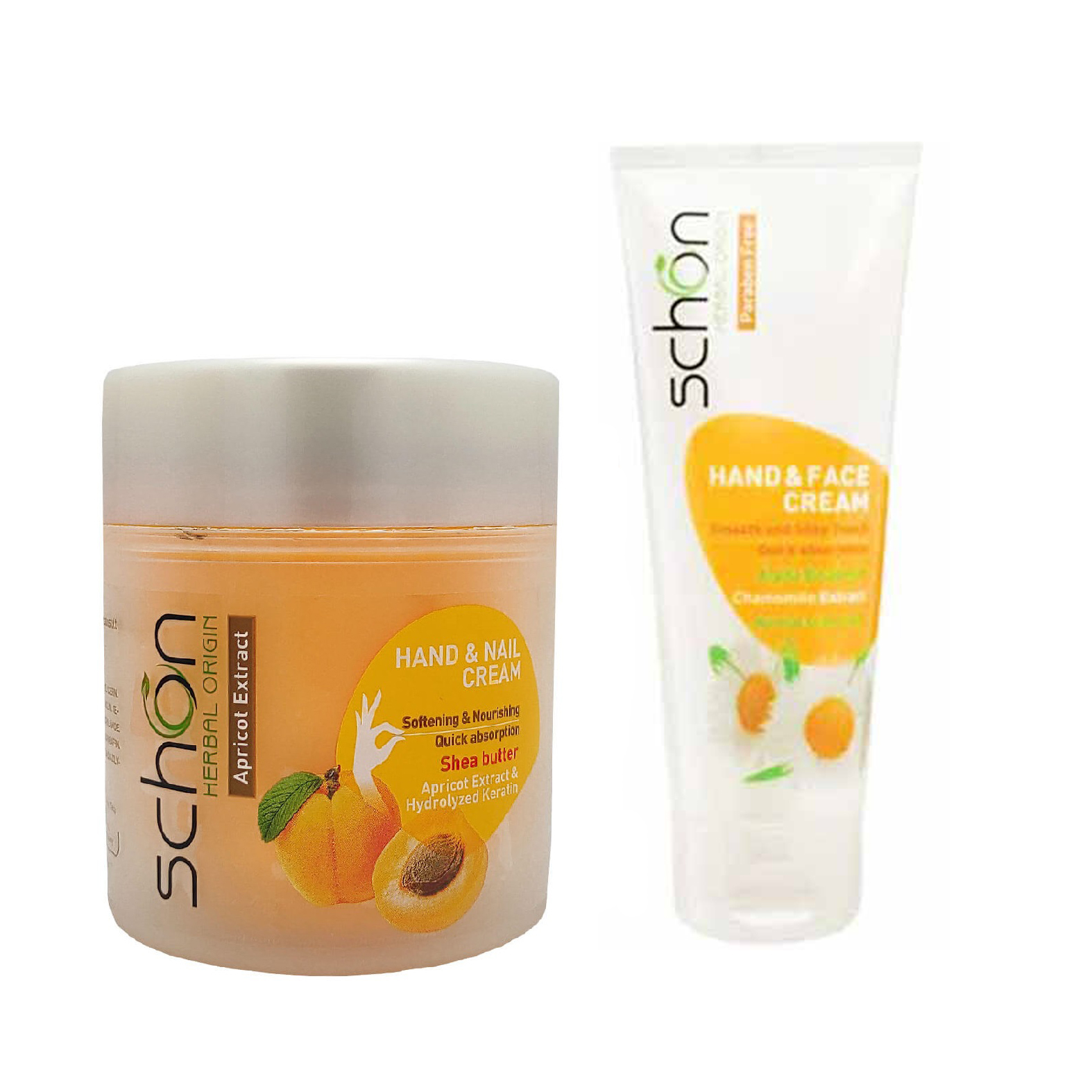 کرم دست و ناخن شون مدل apricot extract حجم 150 میلی لیتر به همراه کرم دست و صورت حجم 75 میلی لیتر
